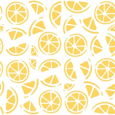 Premium Vector Tropical Seamless Pattern With Yellow Lemons Fruit Repeated Background