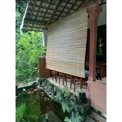 Tirai Bambu Krey Sawit Outdoor Ukuran Anti Air Dan Tahan Panas Lengkap