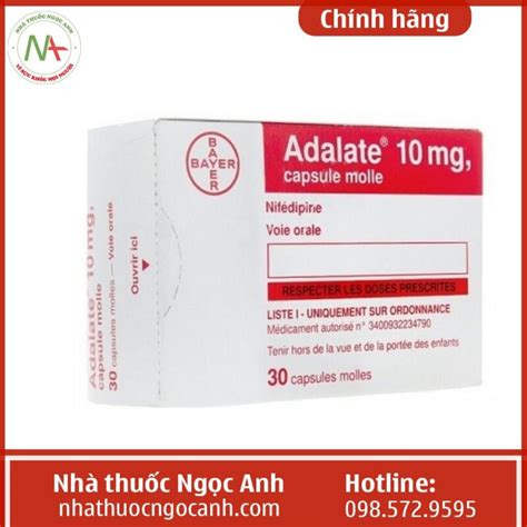 Thuốc Adalat 10mg là thuốc gì có tác dụng gì giá bao nhiêu mua ở đâu