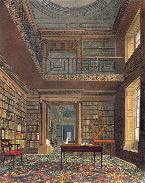 Eton College Library From History Drawing By Frederick Mackenzie