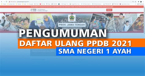 DAFTAR ULANG PPDB 2021 2022 SMA NEGERI 1 AYAH