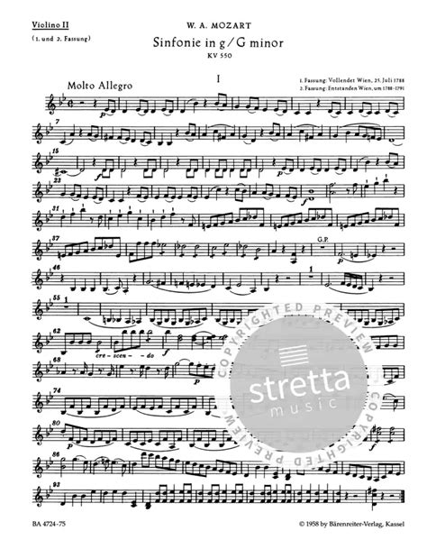 Sinfonie Nr G Moll Kv Von Wolfgang Amadeus Mozart Im Stretta