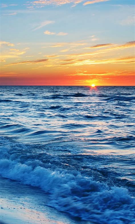 Ocean Waves Sunset IPhone Wallpapers 4k HD Ocean Waves Sunset IPhone