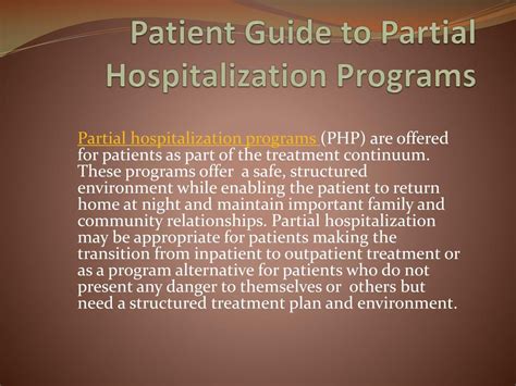 Ppt Partial Hospitalization Program For Alcohol And Drug Addiction