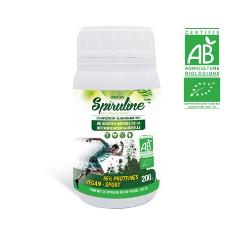 EDEN LIFE Spiruline Poudre 200g Mypara Tn