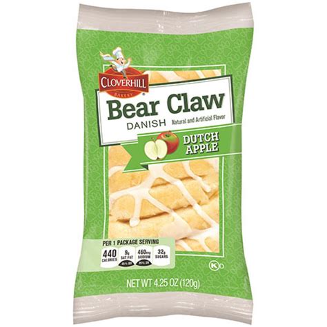 Cloverhill Bakery Bear Claw Danish Dutch Apple 6 4 Oz Packages