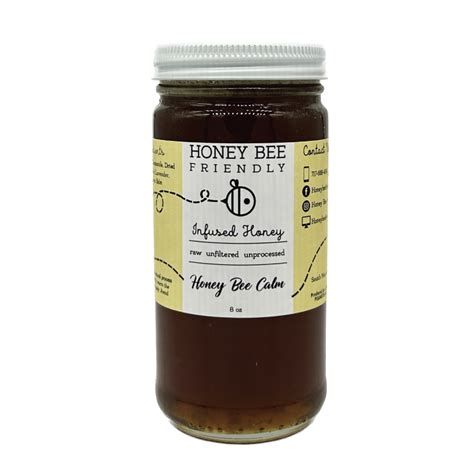 Honey Bee Calm Infused Honey Honey Bee Friendly