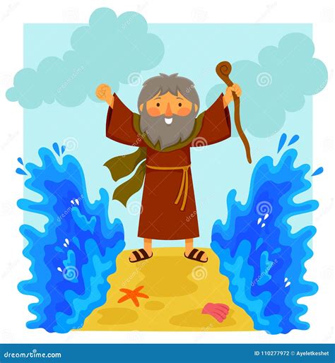 Cartoon Moses Character Vector Illustration | CartoonDealer.com #85401752