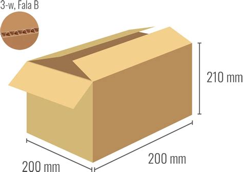 Pudełko Kartonowe 200X200X210 Klapowe Fefco 201 Ceny i opinie Ceneo pl