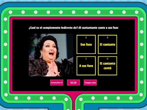 Complemento Directo E Indirecto Gameshow Quiz