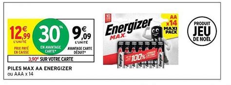 Promo Piles max aa energizer chez Intermarché Contact