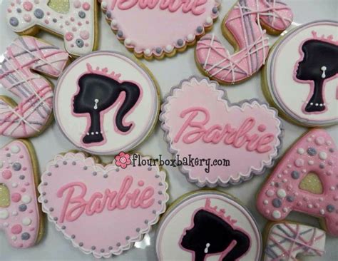 Barbie Birthday Cookies 7th Birthday Barbie Royal Icing Cookies