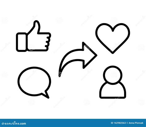 Thumbs Up And Heart Icon On Transparent Background Social Network