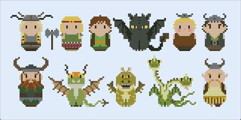 How to Train your Dragon - Digital Cross Stitch Pattern