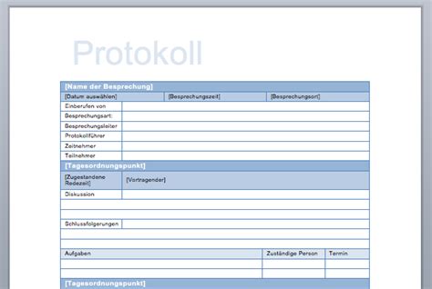Protokoll Vorlage Muster Protokoll Schreiben Vorlagen Muster
