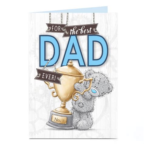 Buy Personalised Tatty Teddy Fathers Day Card Best Dad Ever For Gbp