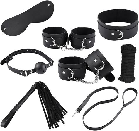 Sex Bondage Leather Restraint Sex Set 8pcs Bondage Restraints Set Fetish Bed