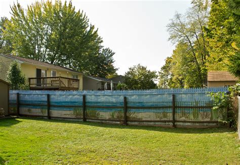 Beach Scene Mural On Fence Beach Style Landscape New York By