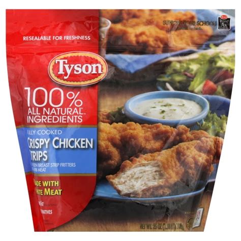 Tyson Chicken Breast Strips Crispy Fully Cooked 100 All Natural Frozen