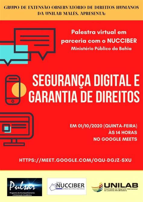 Segurança Digital E Garantia De Direitos Será Tema De Webinário Do