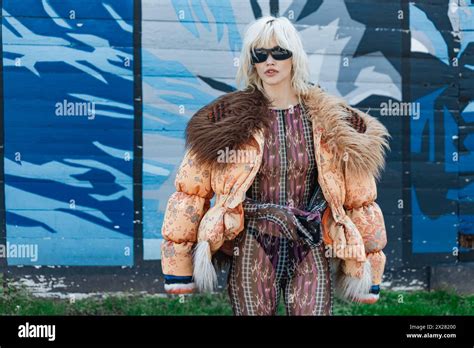 A Guest Wears All Shuting Qiu Outside Shuting Qiu Show During Milan