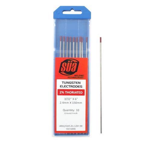 SÜa 2 Thoriated Tungsten Electrode Tig Welding 332 X 6 Red