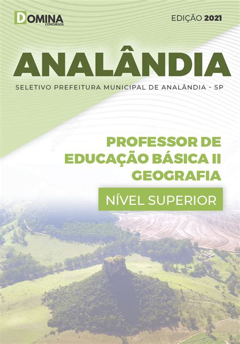 Apostila Seletivo Pref Analândia Sp 2021 Professor Ii Geografia