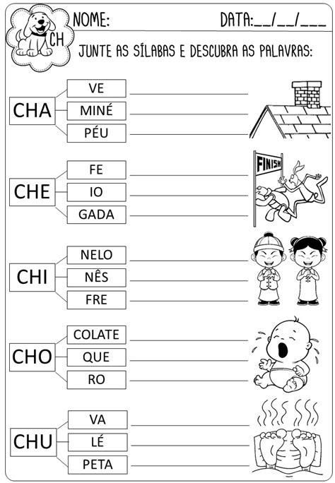 ATIVIDADES CH NH E LH Atividades de alfabetização Atividades