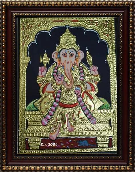 Lord Ganesha Tanjore Paintings Ethnic Tanjore Arts