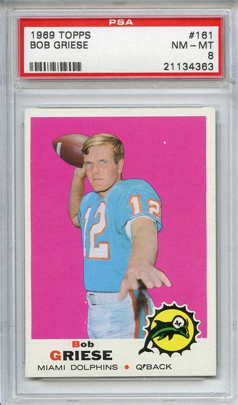 Lot Detail Topps Bob Griese Psa Nm Mt