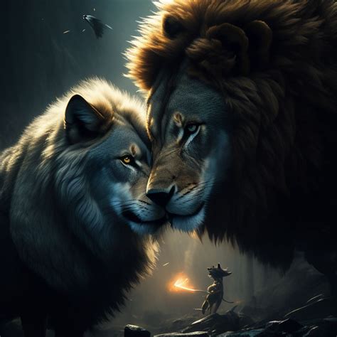 Lion Vs Wolf Fight