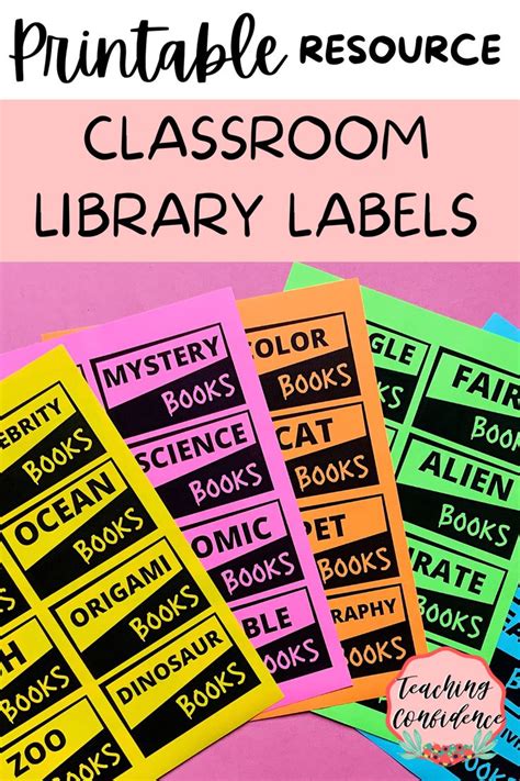 Classroom Library Labels Black And White