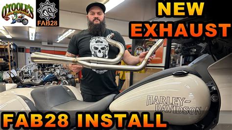 Harley Davidson Head Tech Installs Exhaust Low Rider St Youtube