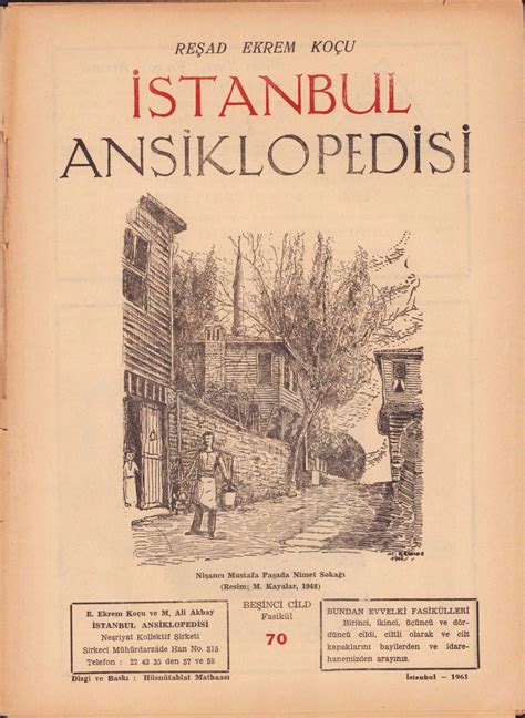 İstanbul Ansiklopedisi 5 cilt 70 fasikül Reşad Ekrem Koçu İstanbul