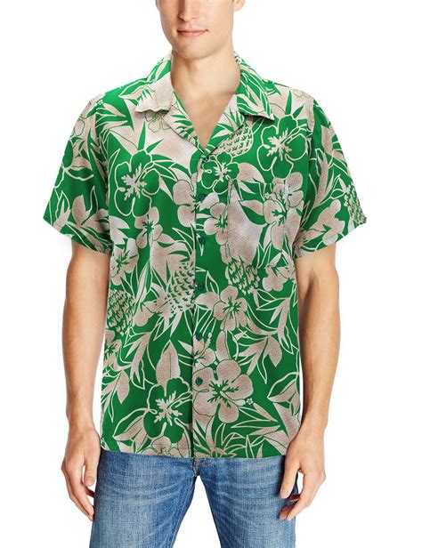 Men S Casual Tropical Hawaiian Luau Aloha Revere Beach Button Up Dress