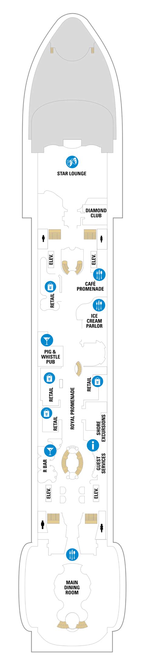 Voyager Of The Seas Plano Del Barco Planet Cruise ES