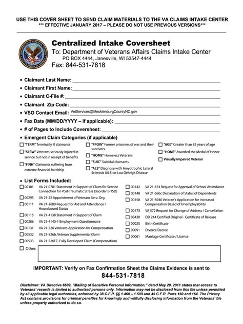 Va Fax Cover Sheet Fill Online Printable Fillable Blank Pdffiller