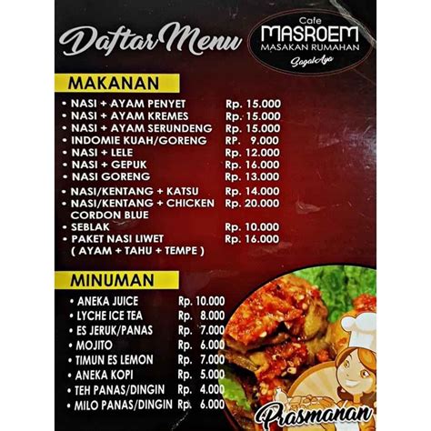 Detail Contoh Daftar Menu Minuman Cafe Koleksi Nomer