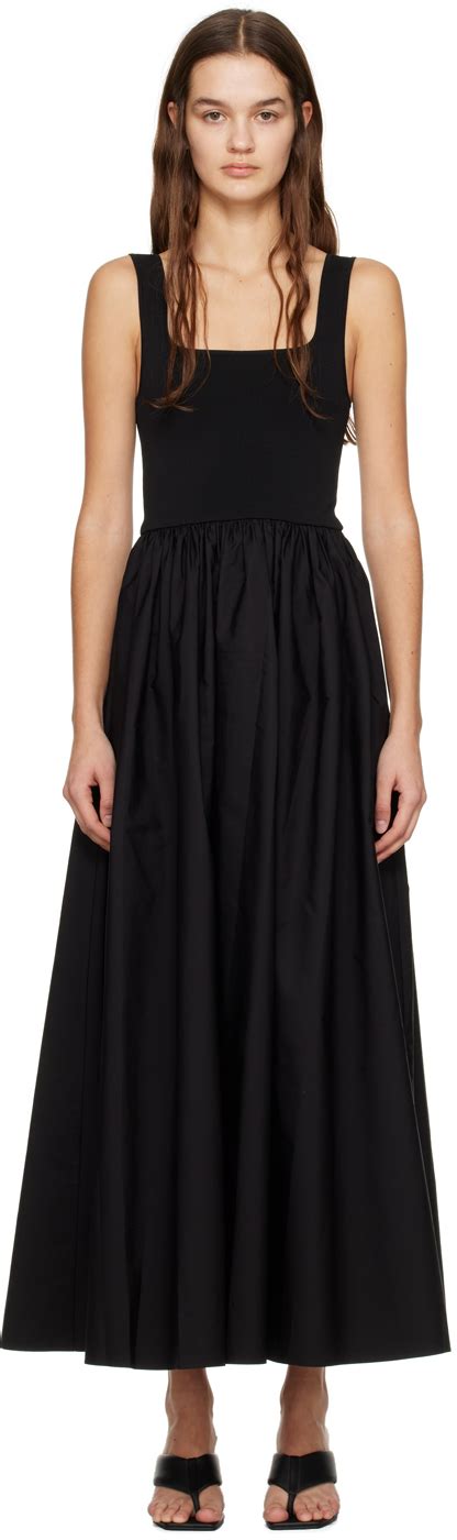 Matteau Black Paneled Maxi Dress SSENSE