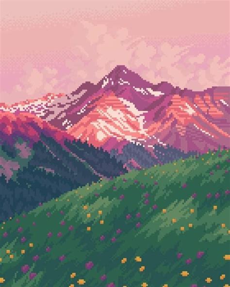 Pin By Darly On Pixel Art Pixel Art Landscape Cool Pixel Art Pixel