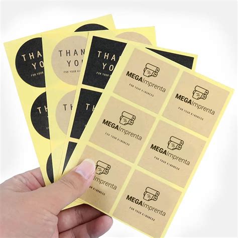 Etiquetas Adhesivos O Stickers Ecol Gicos Kraft Mega Imprenta