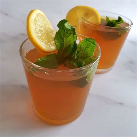 Mint Iced Tea Easy Recipe Hint Of Healthy