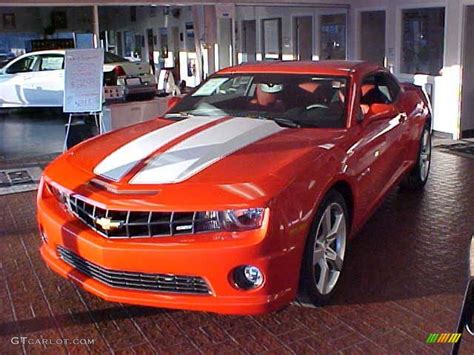 2010 Inferno Orange Metallic Chevrolet Camaro Ss Coupe 22559221 Photo