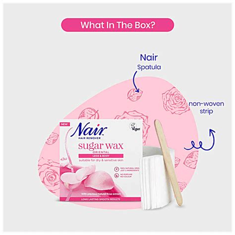 Buy Nair Hair Remover Oriental Sugar Wax Rose No Colour And Fragrance For Dry And Sensitive Skin