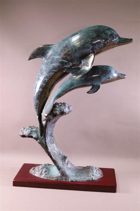 LARGE BRONZE DOLPHIN SCULPTURE - Redlands Antique Auction