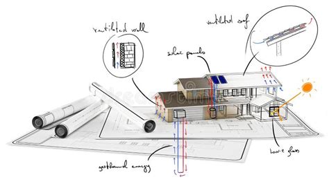 Bosquejo De Un Arquitecto Stock De Ilustración Ilustración De