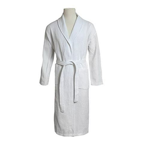 Star Art In Linen Star Lightweight Unisex Waffle Weave Spa Robe