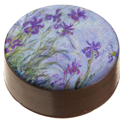 Claude Monet Lilac Irises Iris Mauves Chocolate Covered Oreo Zazzle