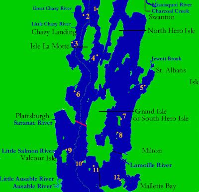 Fish Champlain: Lake Champlain Fishing Map