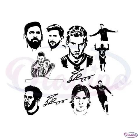 Lionel Messi Soccer Great Off All Times Silhouette Bundle Svg Oladino